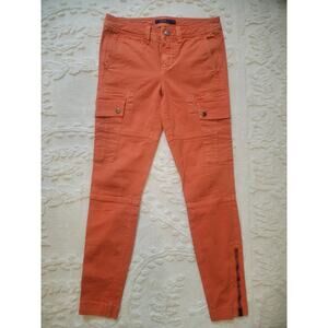 Gorpcore Low Rise Polo Ralph Lauren Orange Casual Utility Cargo Pants Size 4